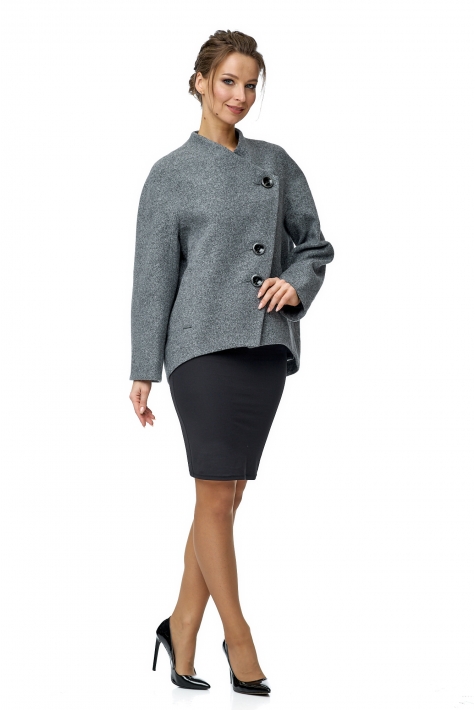 Женское пальто из текстиля с воротником 8001046
