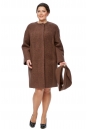Женское пальто из текстиля без воротника 8001090