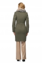 Женское пальто из текстиля с воротником, отделка песец 8001122-5