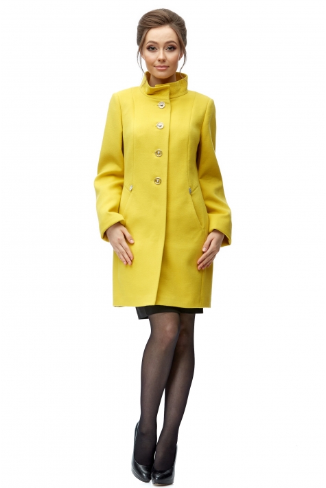 Женское пальто из текстиля с воротником 8001774