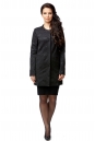 Женское пальто из текстиля без воротника 8001856
