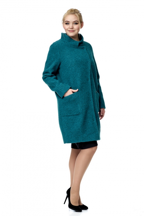 Женское пальто из текстиля с воротником 8002284