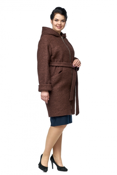 Женское пальто из текстиля с капюшоном 8002292