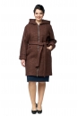 Женское пальто из текстиля с капюшоном 8002292-2