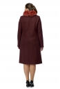 Женское пальто из текстиля с воротником, отделка песец 8002933-2