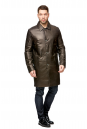 Мужское кожаное пальто из натуральной кожи с воротником 8005657