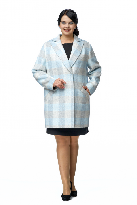 Женское пальто из текстиля с воротником 8009226