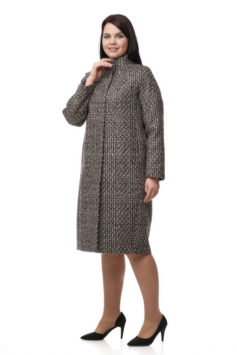 Женское пальто из текстиля с воротником 8009609