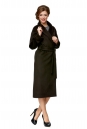 Женское пальто из текстиля с воротником 8009893