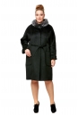 Женское пальто из текстиля с воротником, отделка блюфрост 8009900