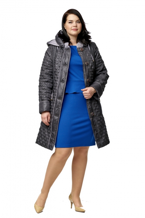Женское пальто из текстиля с капюшоном 8009960