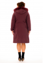Женское пальто из текстиля с капюшоном, отделка песец 8010115-3