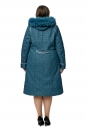 Женское пальто из текстиля с капюшоном, отделка песец 8010185-3