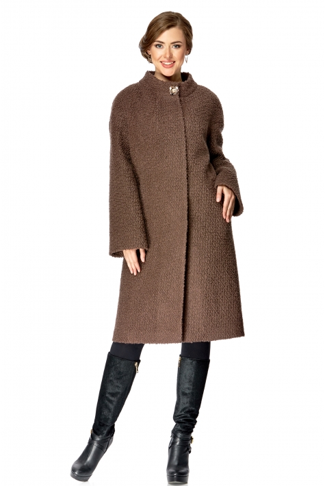 Женское пальто из текстиля с воротником 8011951