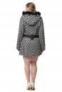 Женское пальто из текстиля с капюшоном, отделка песец 8012227-3