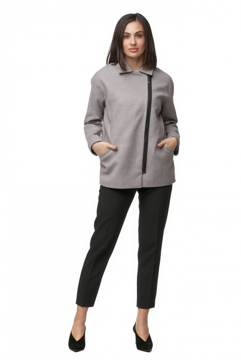 Женское пальто из текстиля с воротником 8012569