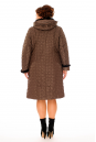 Женское пальто из текстиля с капюшоном, отделка норка 8015949-3