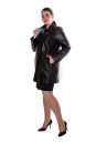 Женское кожаное пальто из натуральной кожи с воротником 8016002