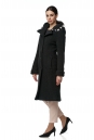 Женское пальто из текстиля с капюшоном, отделка норка 8016118-2