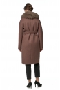 Женское пальто из текстиля с воротником, отделка песец 8017719-3