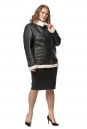 Женская кожаная куртка из эко-кожи с воротником, отделка искусственный мех 8019098