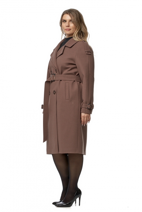 Женское пальто из текстиля с воротником 8019199