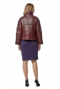 Женская кожаная куртка из натуральной кожи с воротником 8020811-3