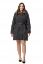 Женское пальто из текстиля с капюшоном, отделка енот 8020921-2