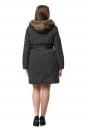 Женское пальто из текстиля с капюшоном, отделка енот 8020921-3