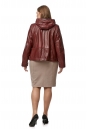 Женская кожаная куртка из натуральной кожи с капюшоном 8021008-3