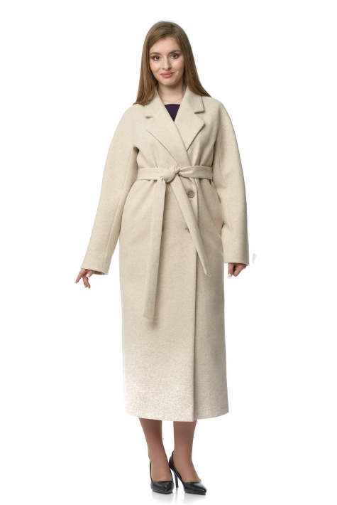 Женское пальто из текстиля с воротником 8021112