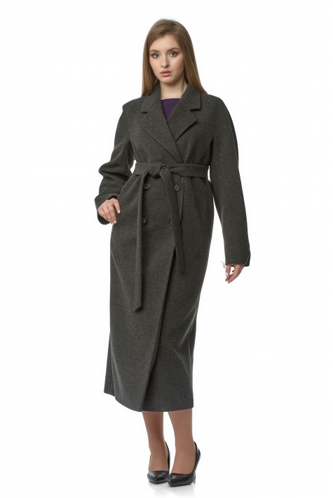 Женское пальто из текстиля с воротником 8021117