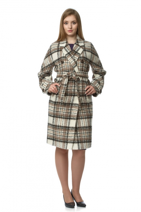 Женское пальто из текстиля с воротником 8021123