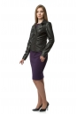 Женская кожаная куртка из эко-кожи с воротником 8021232-2