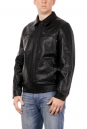 Мужская кожаная куртка из эко-кожи с воротником 8021381-3