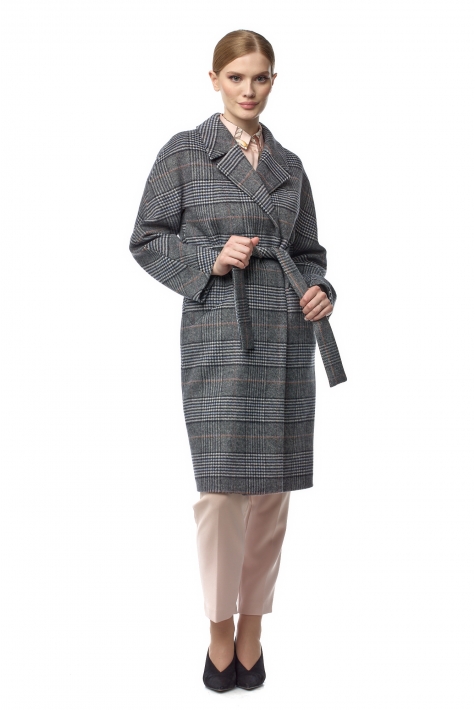 Женское пальто из текстиля с воротником 8021466