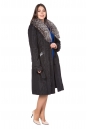 Женское пальто из текстиля с воротником, отделка лиса 8021629-2