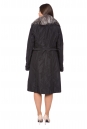 Женское пальто из текстиля с воротником, отделка лиса 8021629-3