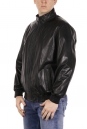 Мужская кожаная куртка из натуральной кожи с воротником 8021852-3