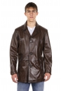 Мужская кожаная куртка из натуральной кожи с воротником 8021881
