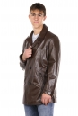 Мужская кожаная куртка из натуральной кожи с воротником 8021881-3