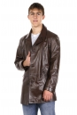 Мужская кожаная куртка из натуральной кожи с воротником 8021881-5