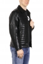 Мужская кожаная куртка из эко-кожи с воротником 8021946-7