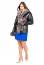 Женская кожаная куртка из натуральной кожи с воротником, отделка чернобурка 8021980-2