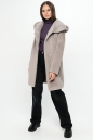 Женское пальто из текстиля с капюшоном 8022129-2