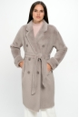Женское пальто из текстиля с воротником 8022139
