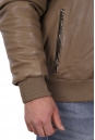 Мужская кожаная куртка из натуральной кожи на меху с воротником 8022242-5