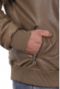 Мужская кожаная куртка из натуральной кожи на меху с воротником 8022242-6