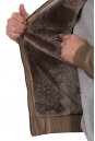 Мужская кожаная куртка из натуральной кожи на меху с воротником 8022242-11