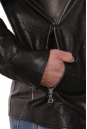 Мужская кожаная куртка из натуральной кожи с воротником 8022248-13